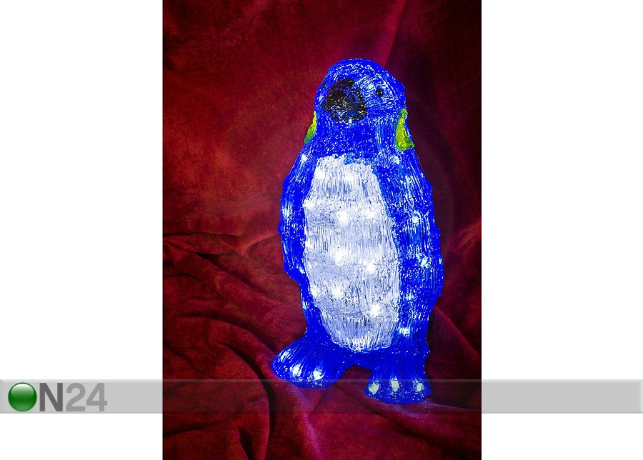 LED tuledega akrüülkuju Pingviin suurendatud