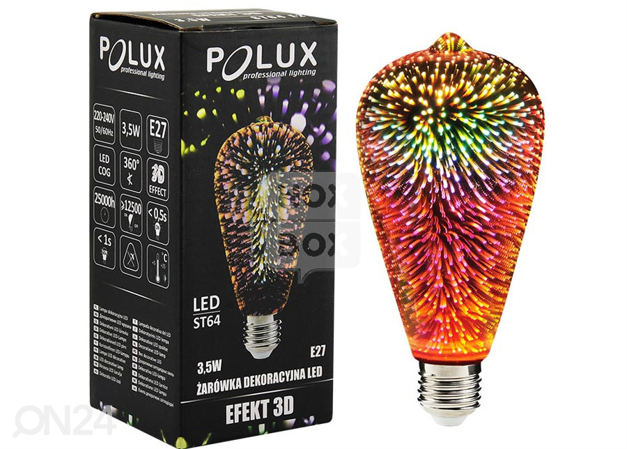 LED филаментная POLUX 3D лампочка 3,5 W увеличить