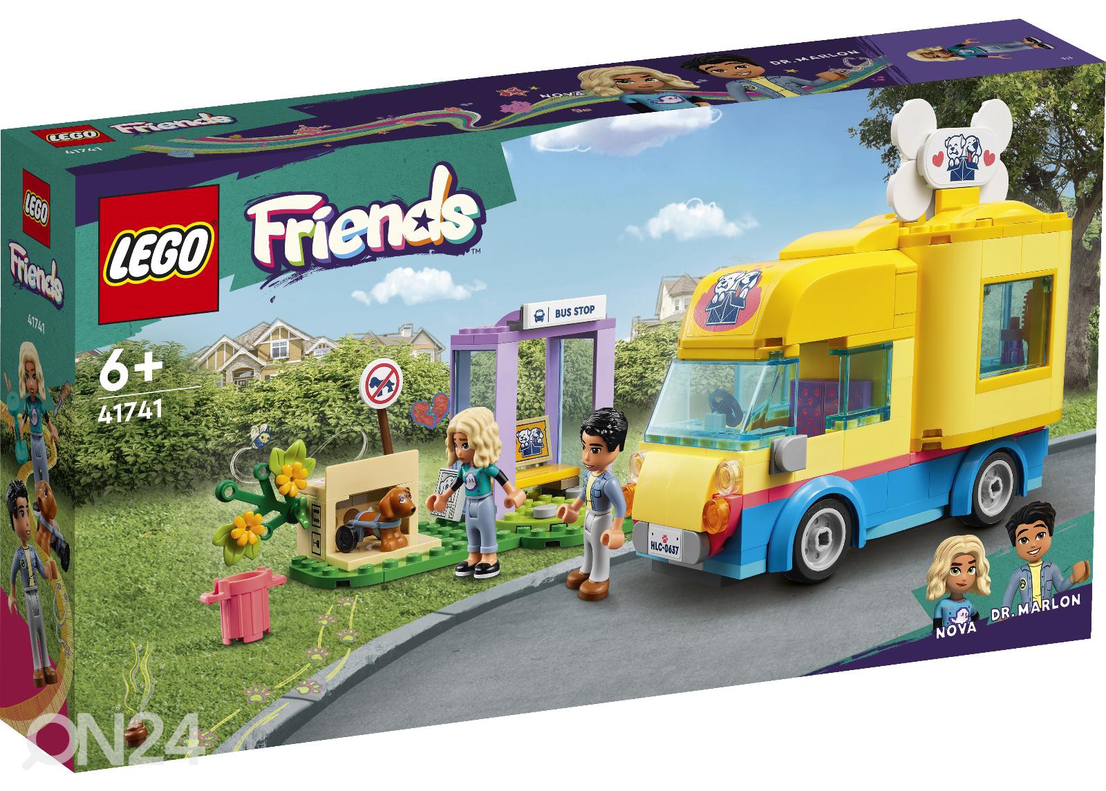 LEGO Friends Koerapäästekaubik suurendatud