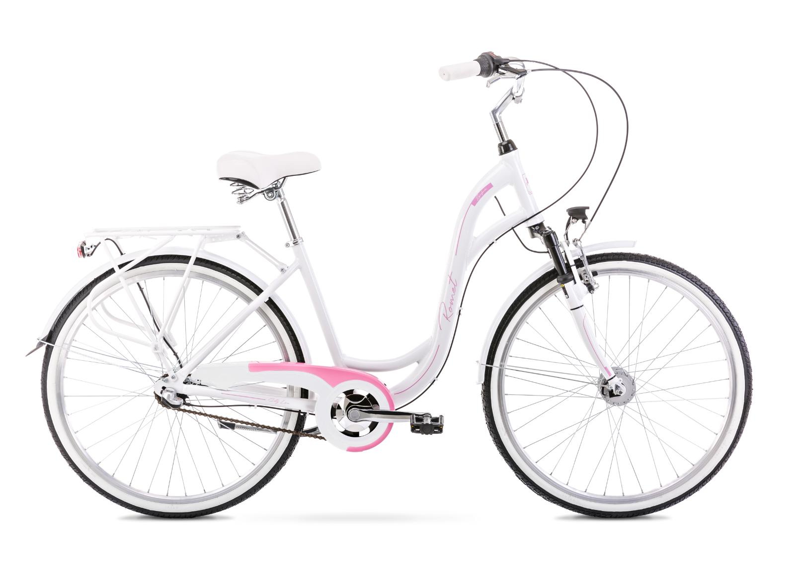 Linnajalgratas naistele 17 M SYMFONIA 2 valge-roosa suurendatud