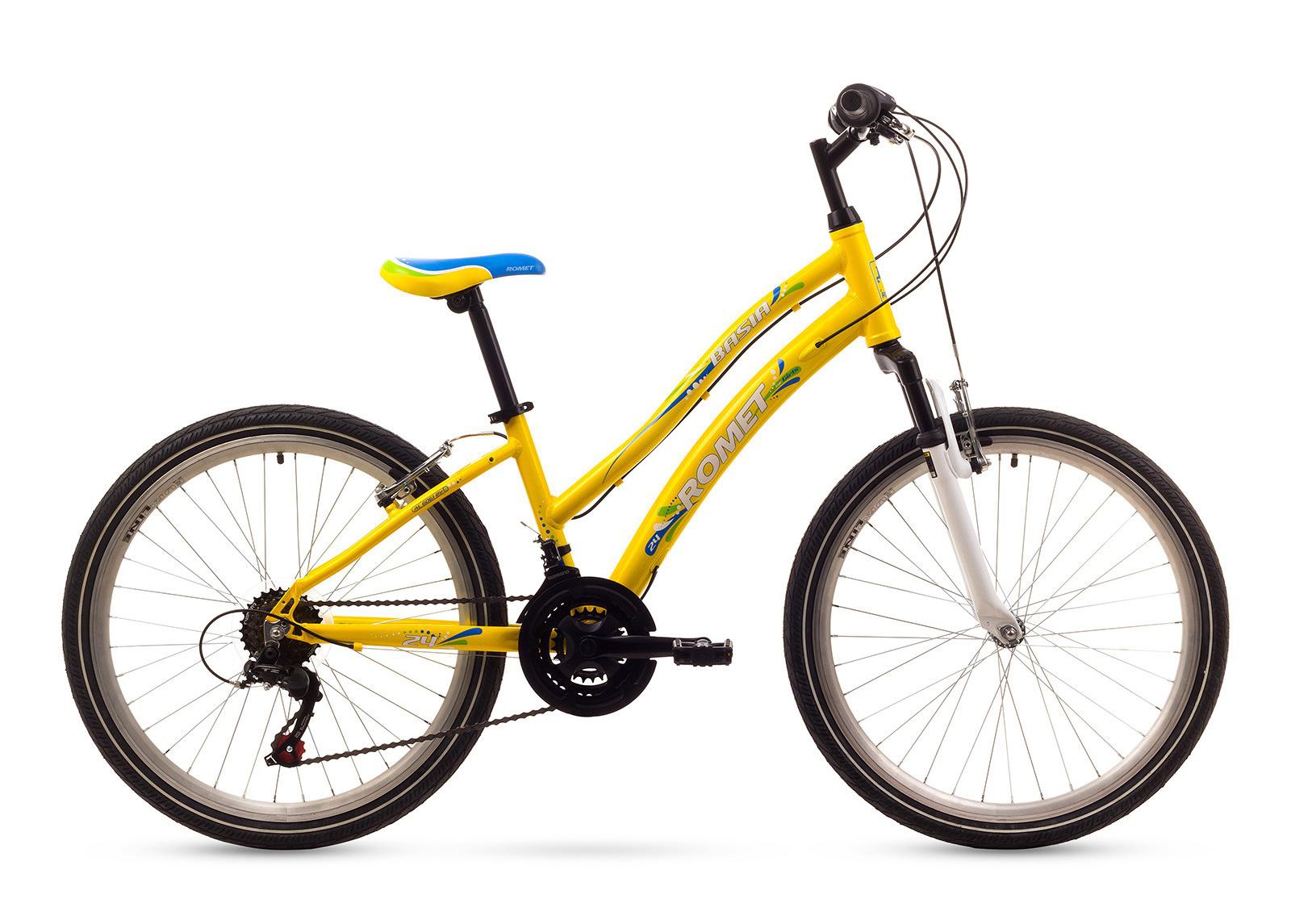 Linnajalgratas tüdrukutele 13 S ROMET BASIA 24 kollane suurendatud