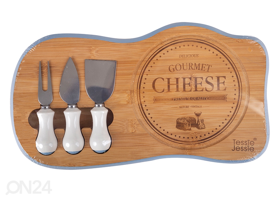 Lõikelaud ja juustunoad Gourmet 38x22 cm suurendatud
