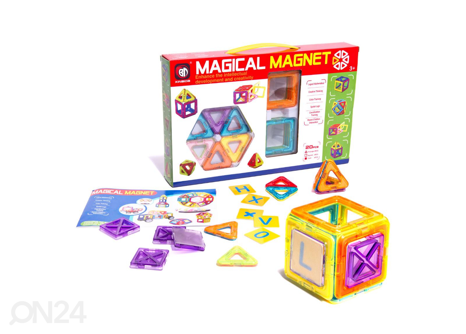 Magnetklotsid Magical Magnet 20 tk suurendatud