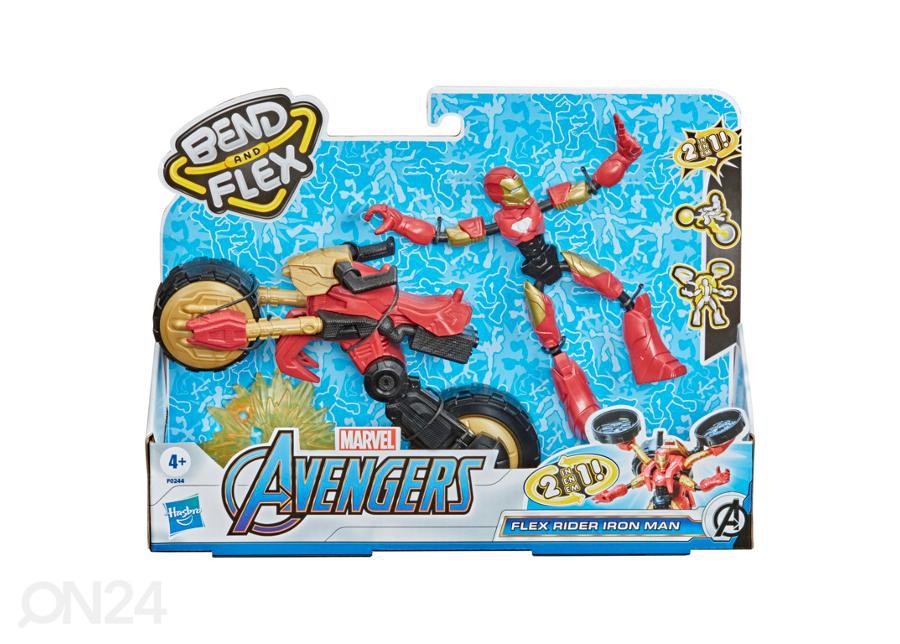 Marvel Avengers Bend Flex комплект Железный человек и мотоцикл увеличить