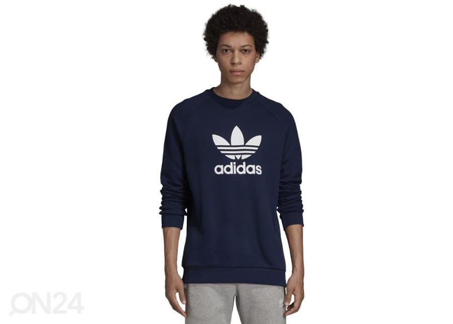 Meeste dressipluus Adidas Originals Trefoil Warm-Up Crew Sweatshirt M ED5948 suurendatud