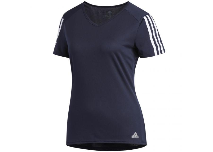 Naiste treeningsärk Adidas Run 3 Stripes Tee W suurendatud