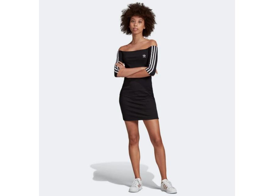 Naiste vabaajakleit Adidas Originals Off-the-Shoulder Dress W ED7521 suurendatud