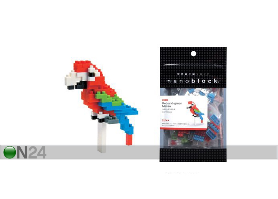 Nanoblock mini Makao papagoi suurendatud