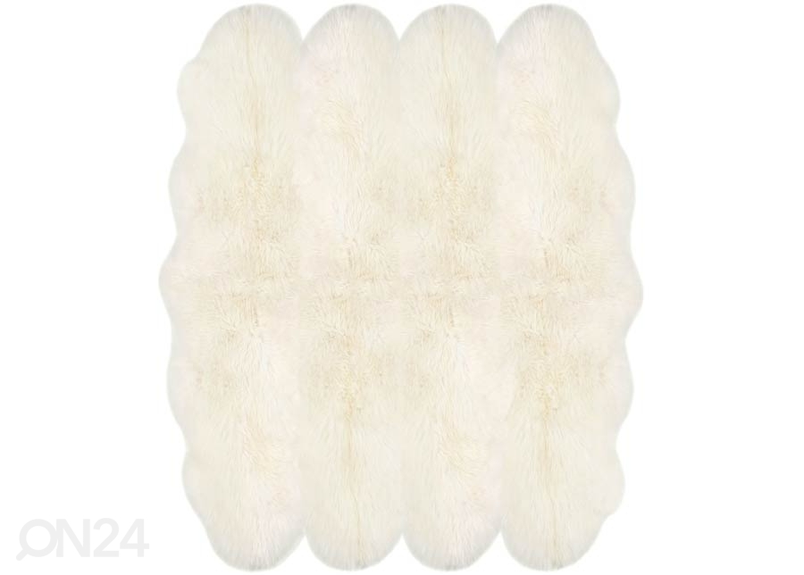 Naturaalne lambanahk Merino natural white Octo ±170x180 cm suurendatud