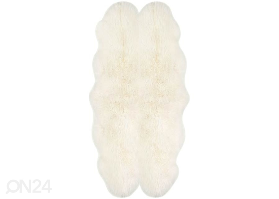 Naturaalne lambanahk Merino natural white Quatro ±90x180 cm suurendatud