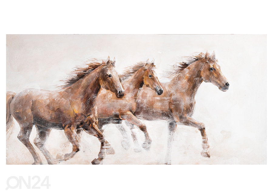 Õlimaal Hobused 76x150 cm suurendatud