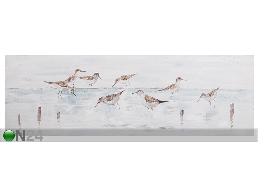 Õlimaal Linnud vee ääres 50x150 cm suurendatud