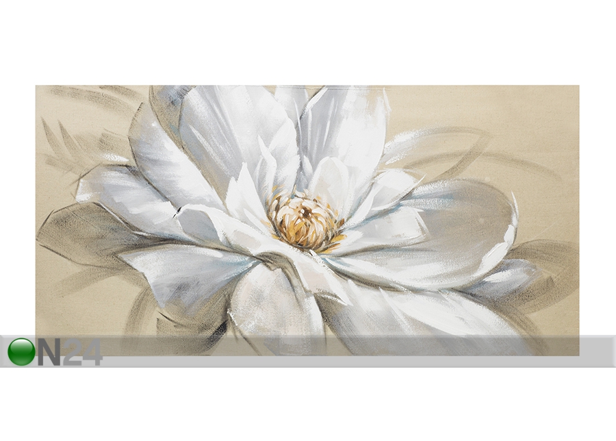 Õlimaal Valge lill 60x120 cm suurendatud