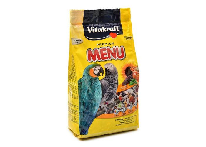 Papagoide täissööt premium menu 1 kg suurendatud