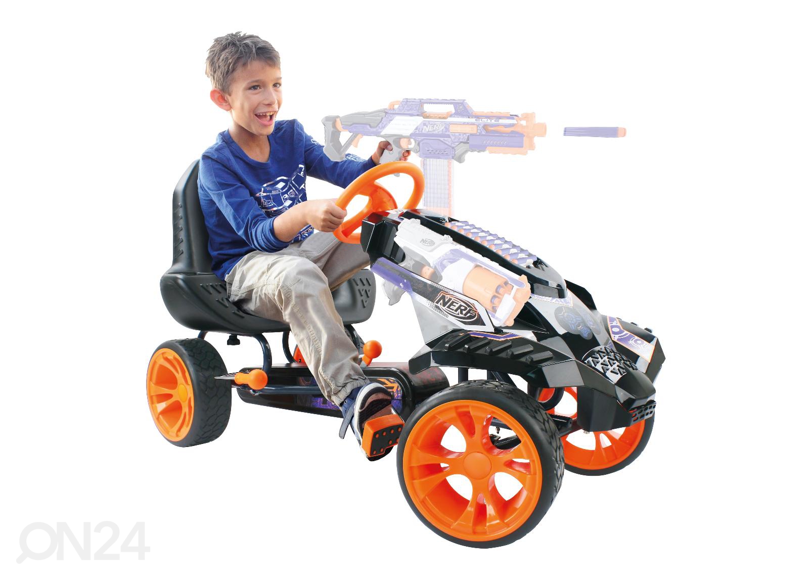 Pedaalidega auto Hauck Toys Nerf Battle Racer Nerf suurendatud