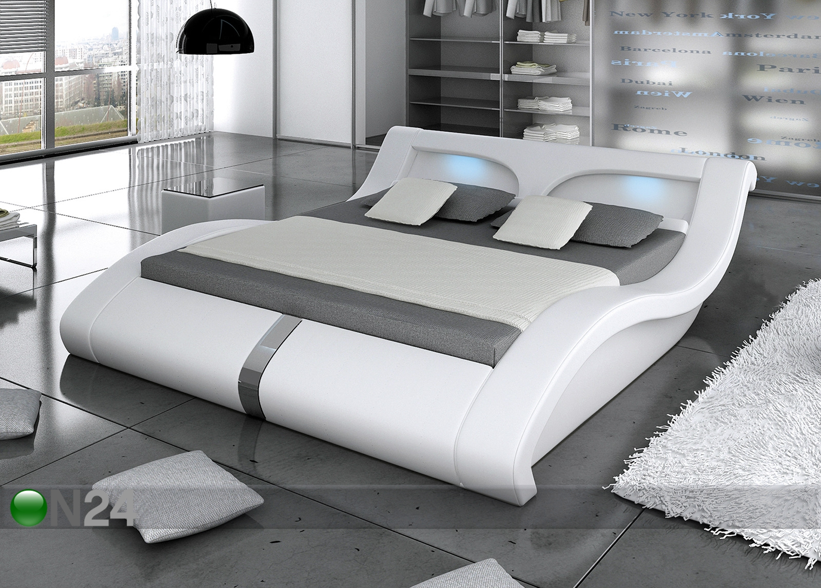 Pesukastiga voodi 140x200 cm suurendatud