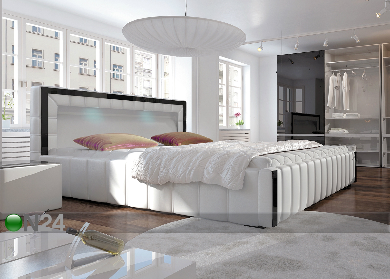 Pesukastiga voodi 160x200 cm suurendatud