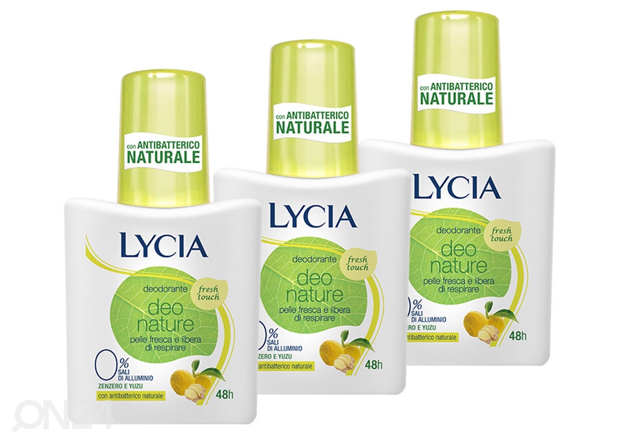 Pihustiga deodorant Lycia Deo Nature Fresh Touch 3x75 ml suurendatud