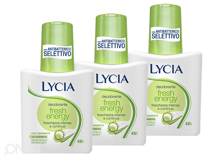 Pihustiga deodorant Lycia Fresh Energy 3x75ml suurendatud