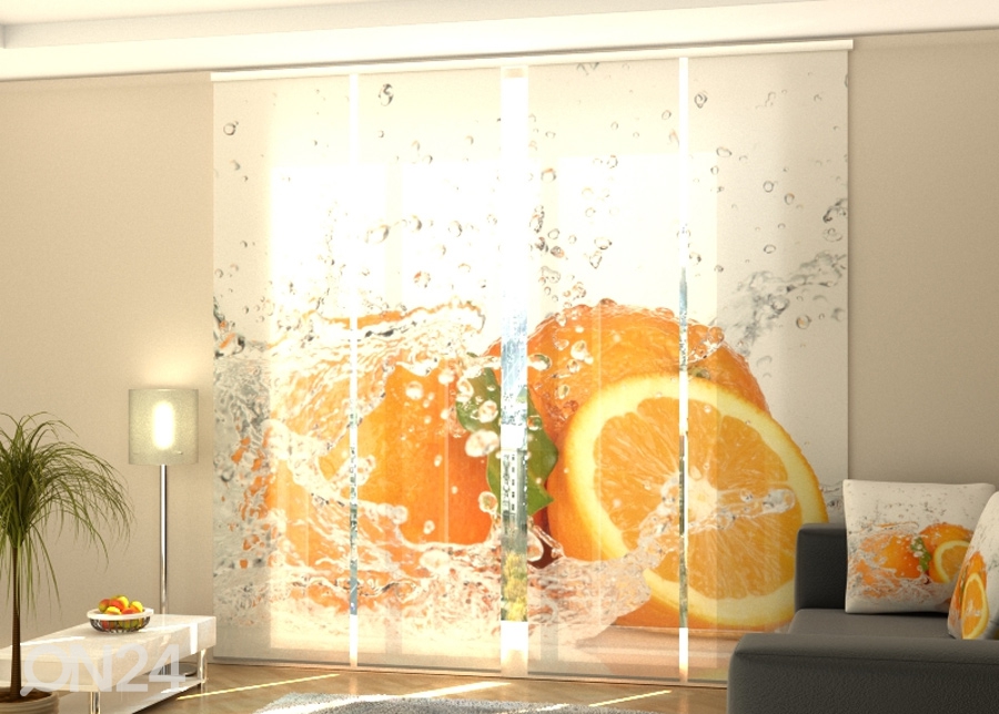 Pimendav paneelkardin Juicy orange 240x240 cm suurendatud