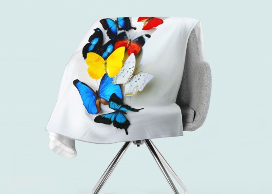Pleed Colorful Butterflies 150x200 cm suurendatud