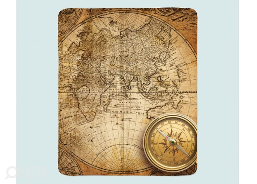 Pleed Old compass on the Map 130x150 cm suurendatud