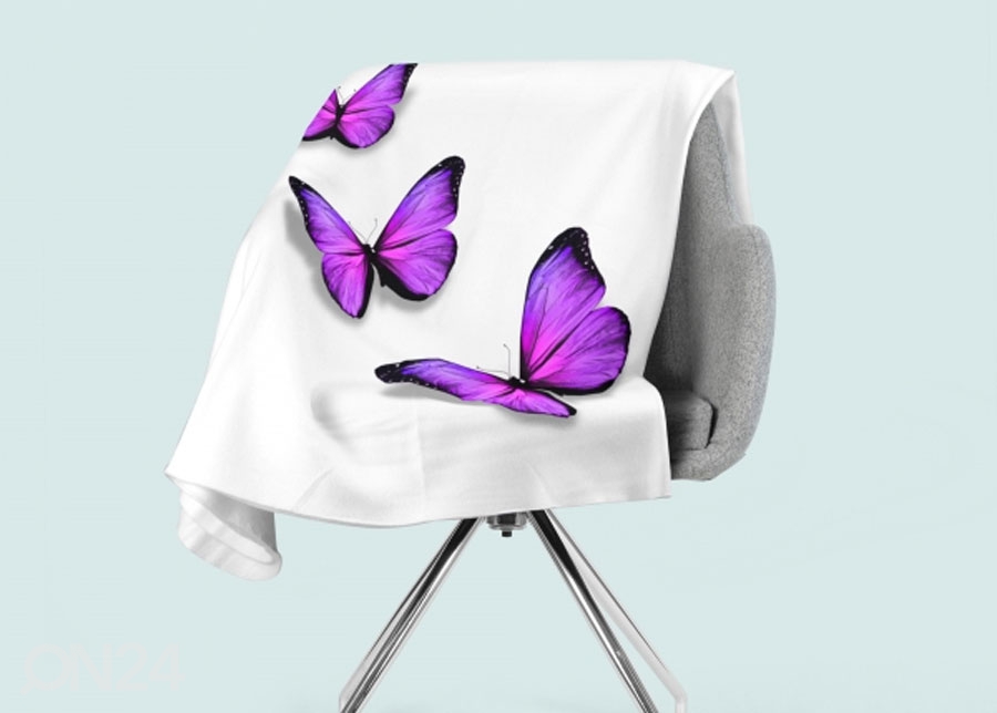 Pleed Purple Batterfly 150x200 cm suurendatud