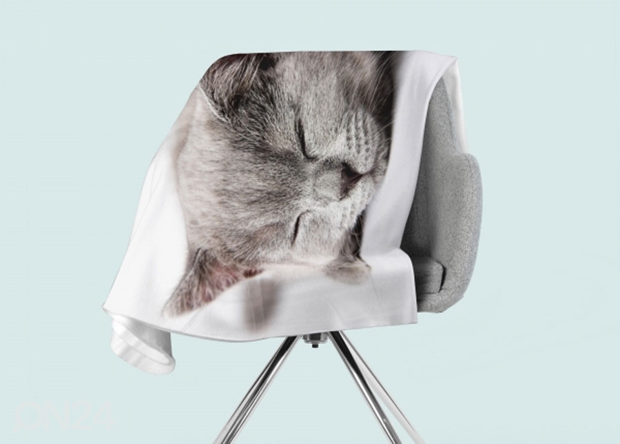 Pleed Sleeping Cat 150x200 cm suurendatud