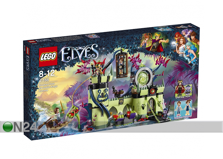 Põgenemine Goblinite kuninga kindlusest Lego Elves suurendatud