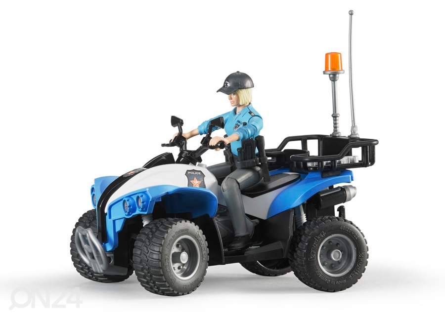 Politsei ATV figuuriga 1:16 Bruder suurendatud