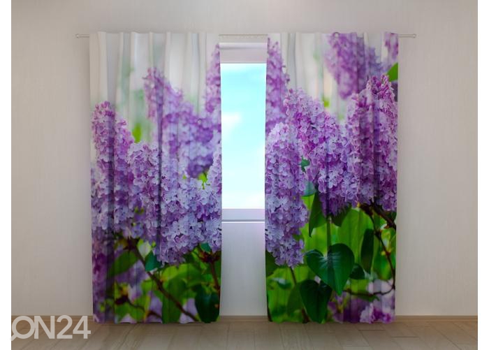 Poolpimendav fotokardin Garden Lilac 240x220 cm suurendatud