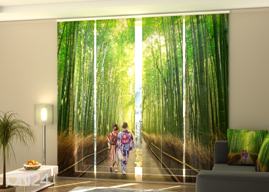 Poolpimendav paneelkardin Bamboo Forest of Arashiyama 240x240 cm suurendatud