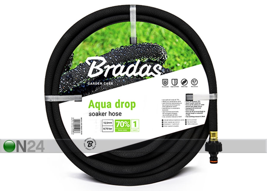Poorne kastmisvoolik Bradas Aqua-Drop 1/2" suurendatud