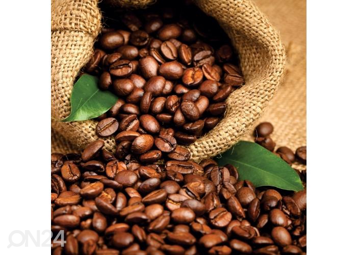 Põrandakleebis Coffee beans 170x170 cm suurendatud