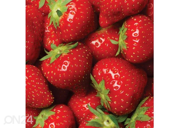 Põrandakleebis Strawberries 170x170 cm suurendatud