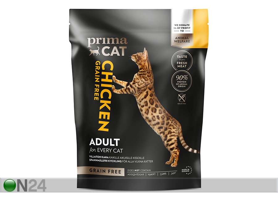 PrimaCat полнорационный корм GrainFree для взрослых кошек, с курицей, 1,4 кг увеличить
