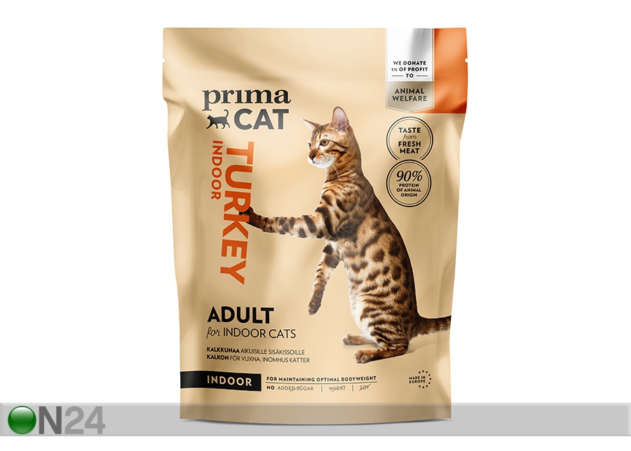 PrimaCat полнорационный корм для взрослых кошек с мясом индейки 1,4 кг увеличить