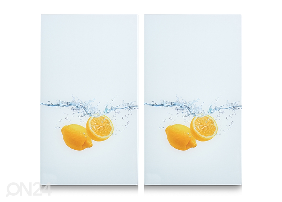 Pritsmekaitse/pliidiplaadikate Lemon Splash 52x30 cm 2 tk suurendatud