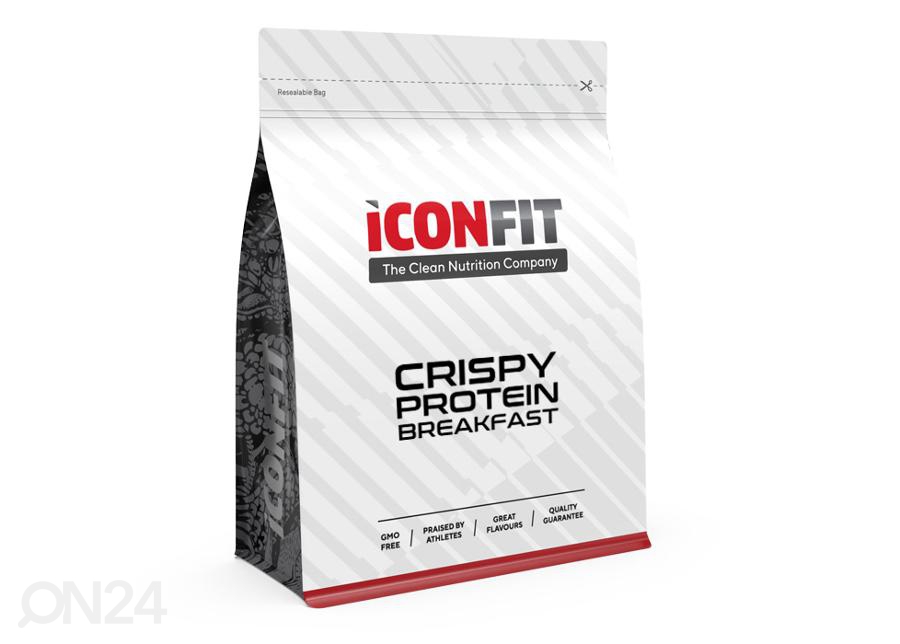 Proteiinirikas hommikusöök Crispy Protein Breakfast 500g kookose-mustsõstra naturaalne) Iconfit suurendatud