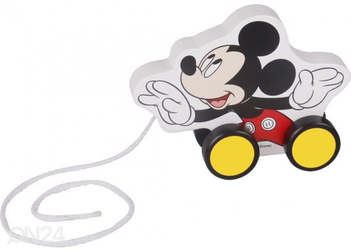 Puidust Disney järelveetav mänguasi Miki suurendatud