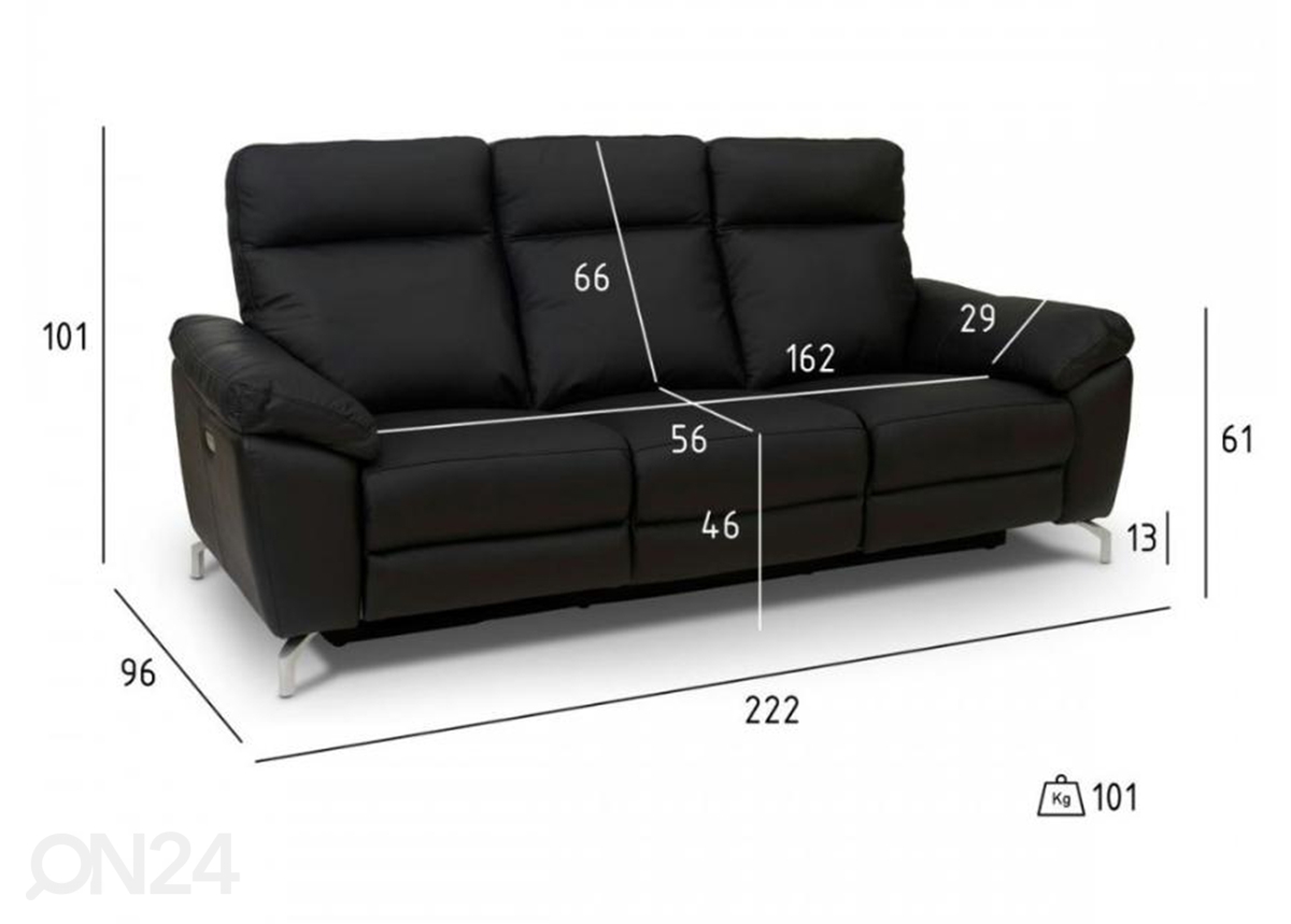 Recliner 3-местный диван Selesta увеличить размеры