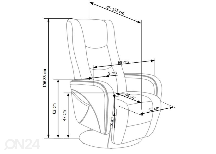 Recliner кресло (с функцией массажа) увеличить размеры