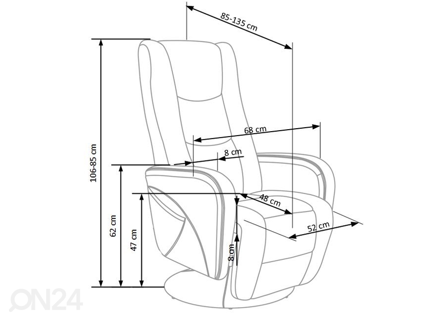 Recliner кресло (с функцией массажа) увеличить размеры