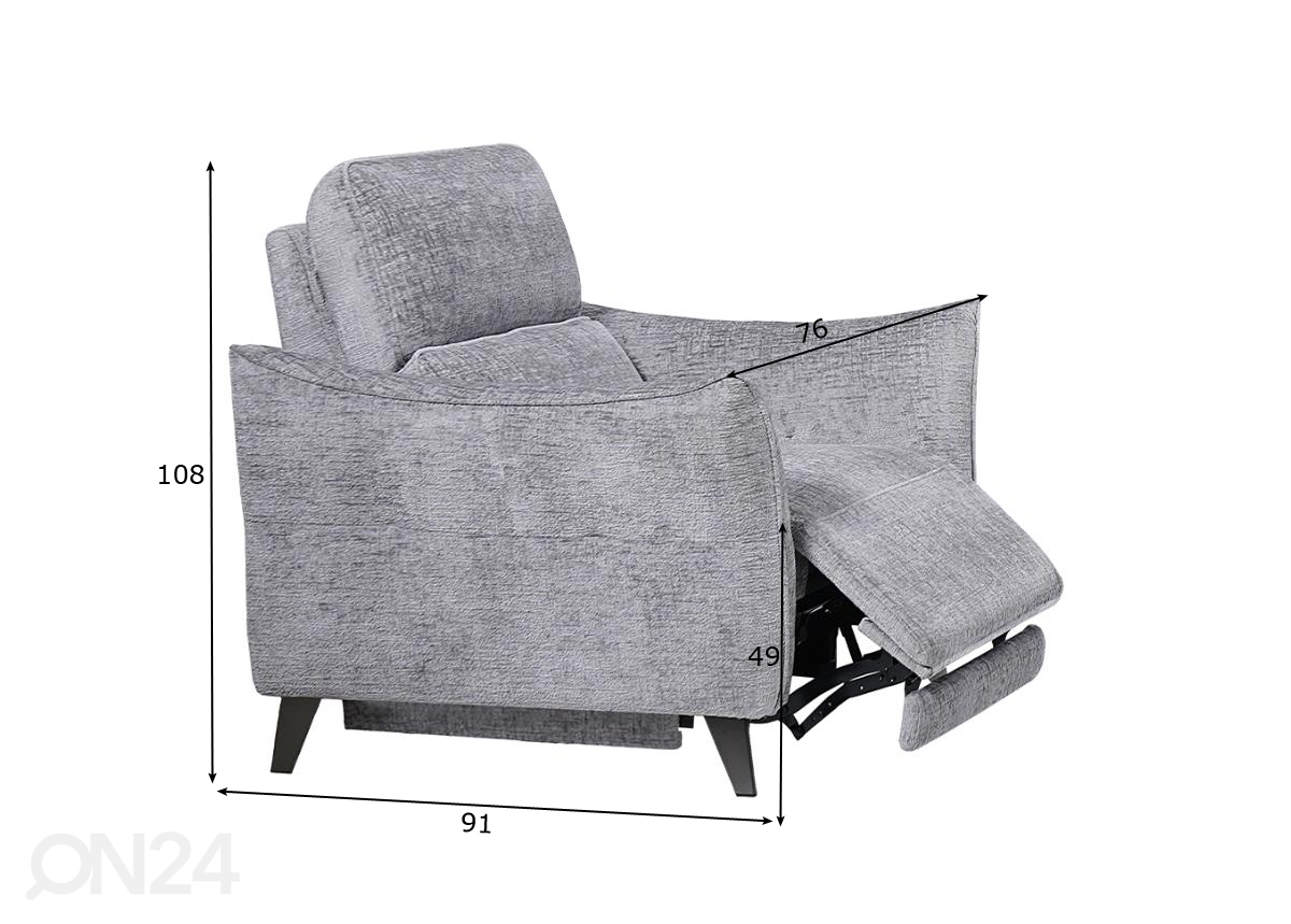 Recliner кресло (электрическое) увеличить размеры