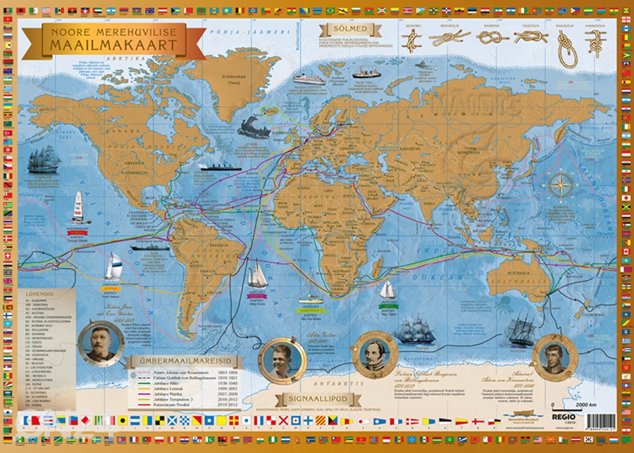 Regio Noore merehuvilise maailmakaart suurendatud