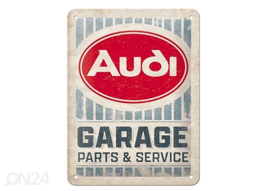 Retro metallposter Audi - Garage 15x20 cm suurendatud