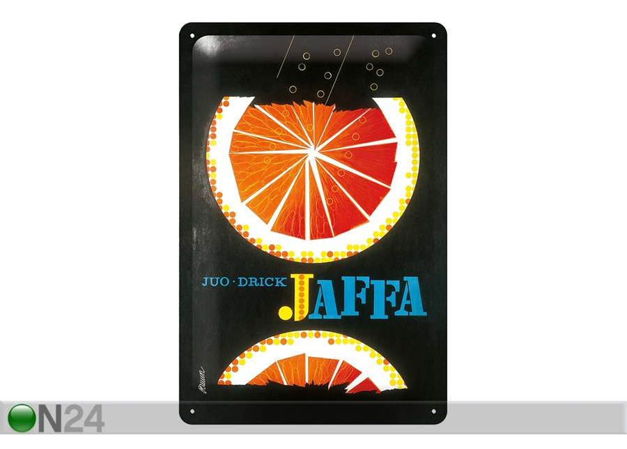 Retro metallposter Jaffa 20x30 cm suurendatud