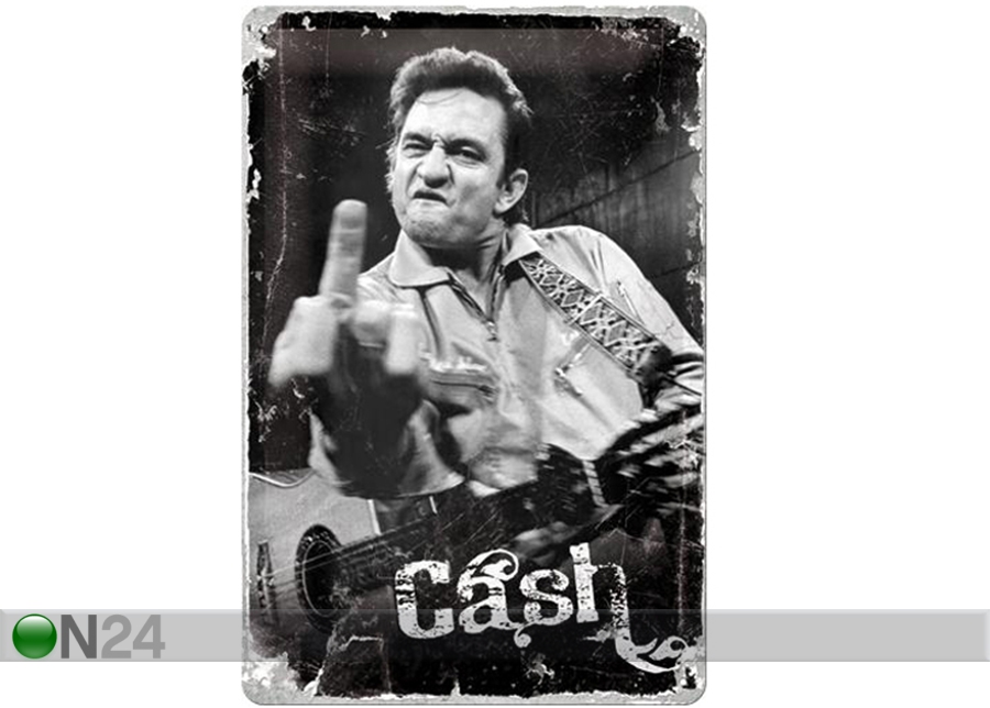 Retro metallposter Johnny Cash 20x30 cm suurendatud