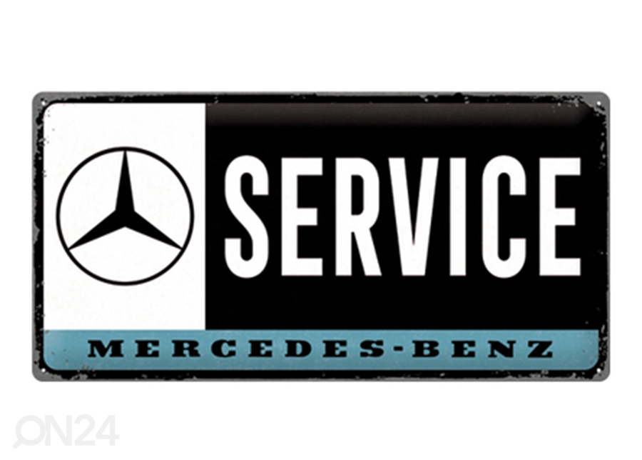 Retro metallposter Mercedes-Benz - Service 25x50 cm suurendatud