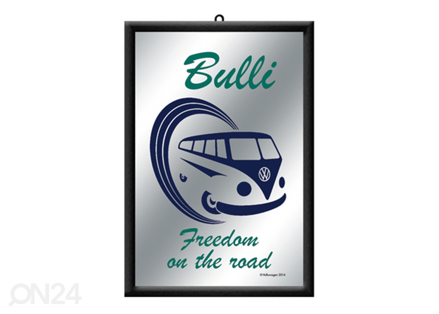 Retro reklaampeegel VW Bulli Freedom on the road suurendatud